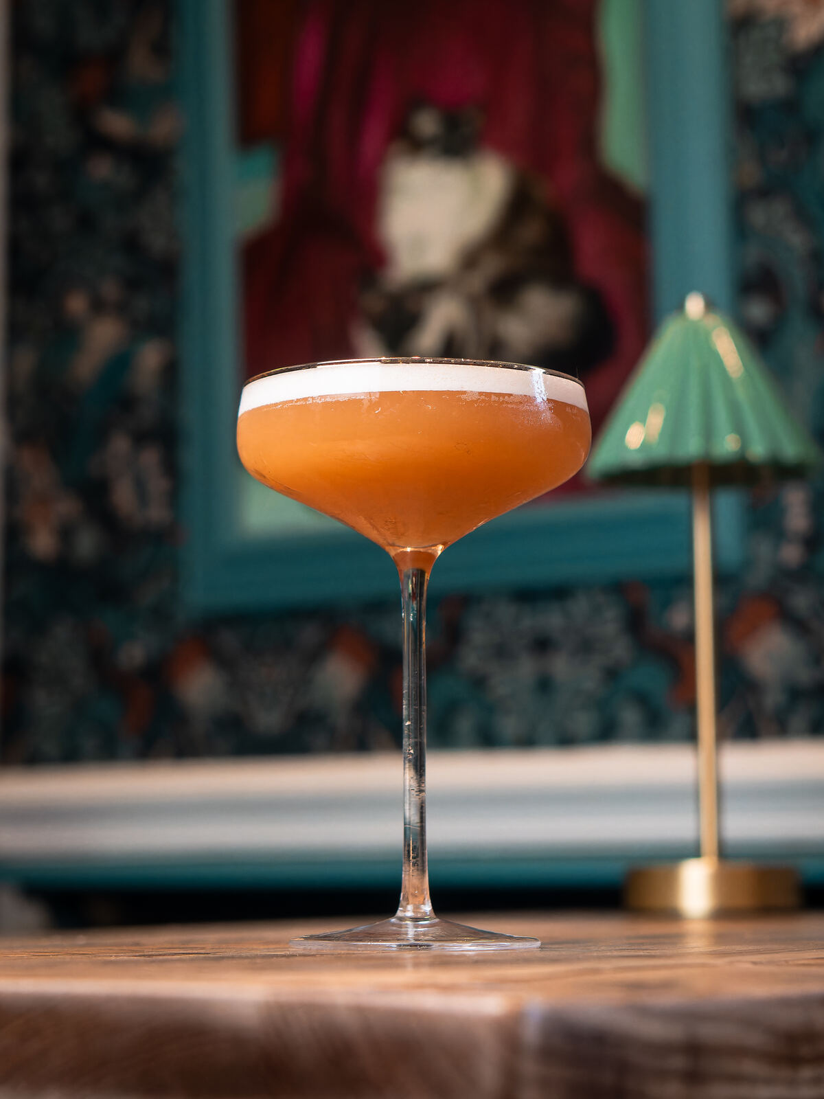 Stylish pub bar with drinks